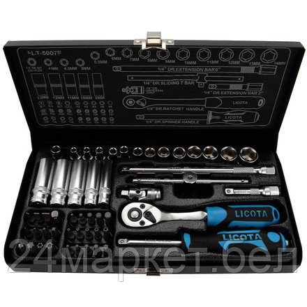 Licota ALT-5007F Набор торцевых головок 1/4" 52пр