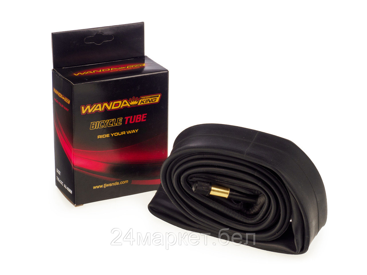 Велосипедная бутиловая камера 700x35C AV-48MM, WD70035AV Wanda