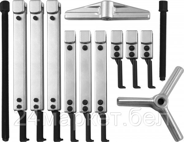 JONNESWAY AE310144S AE310144S Съемник универсальный, американского типа со скользящими 2-3 захватами в наборе, диапазон захватов внутр./наружн. 60-160/40-120, глубина 100-250 мм