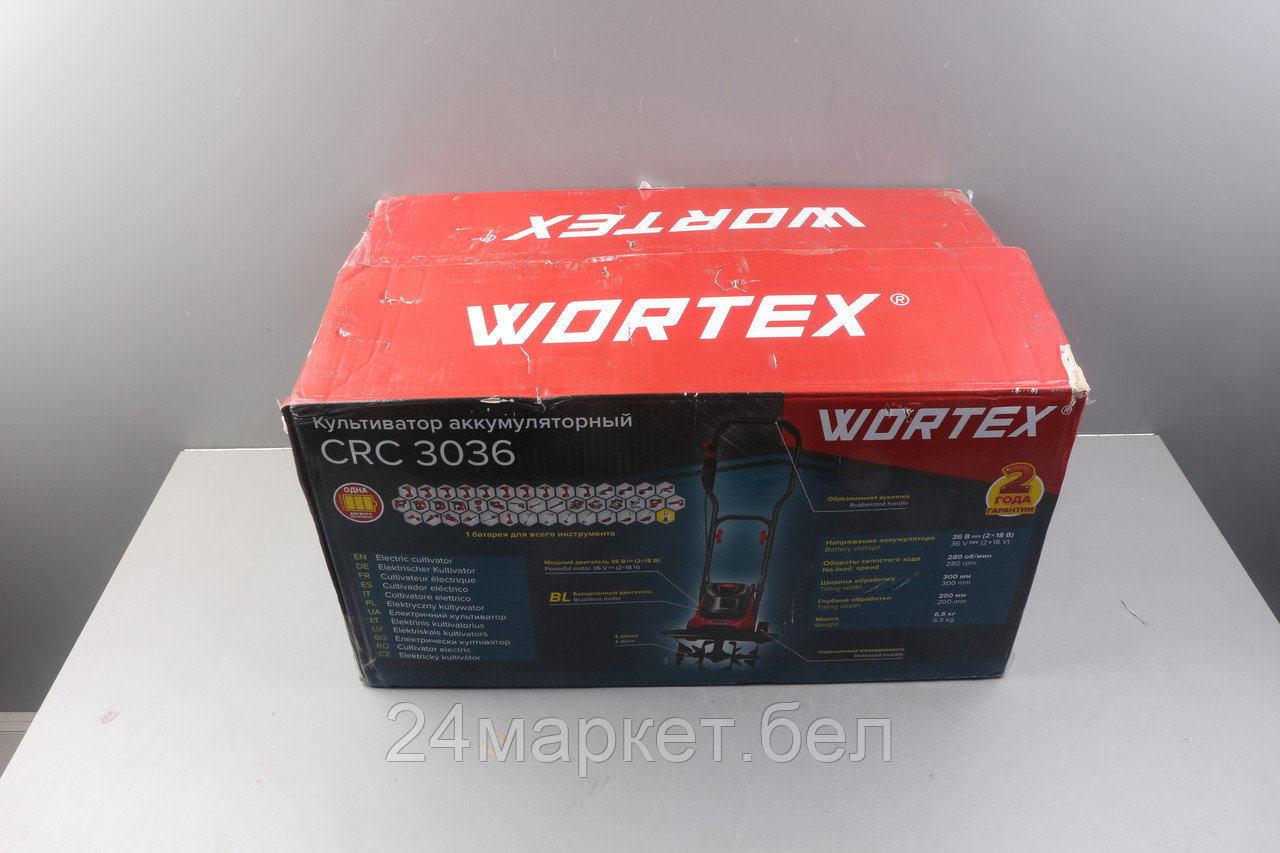 Культиватор аккумуляторный WORTEX CRC 3036 в кор. ALL1 XLT SOLO БЕСЩЁТ.ДВИГ., 18В+18В, шир. 30 см (БЕЗ АКБ И ЗУ) 0333261-у