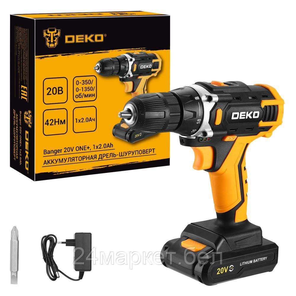 Дрель-шуруповерт Deko Banger 20V ONE+ 083-1116 (с 1-им АКБ)