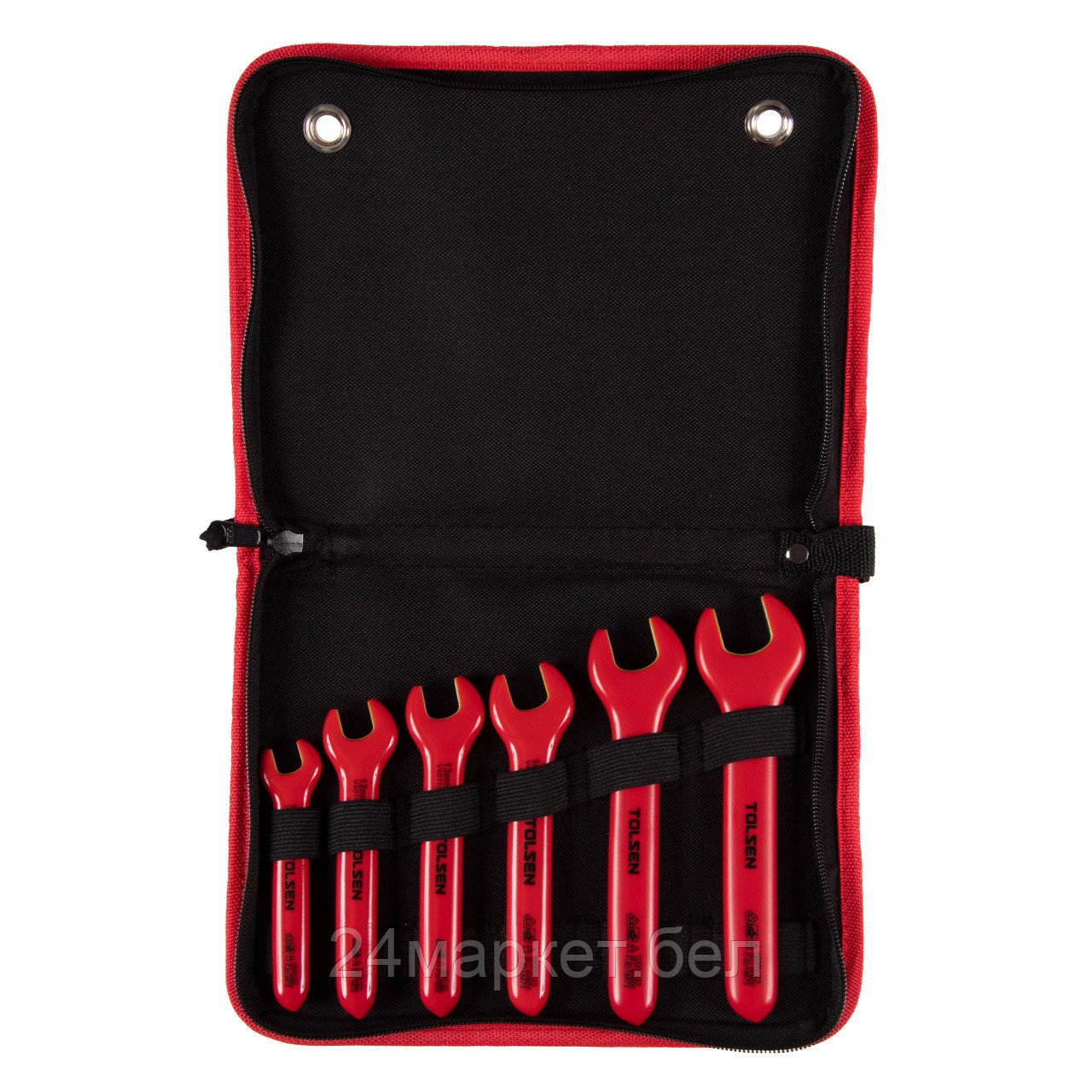 TOLSEN TTV83606 TOLSEN Набор рожковых диэлектрических ключей, 10-19 мм, 6 предметов, в футляре на молнии