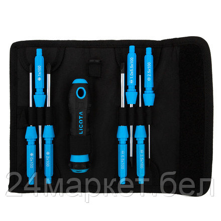 Licota ASD-CHS101K Набор отвертка со сменными вставками 7 в 1