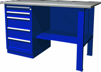 Ombra OWB1-50 OWB1-50 Верстак с одной тумбой, тумба с 5 ящиками, 1390х686х820 мм