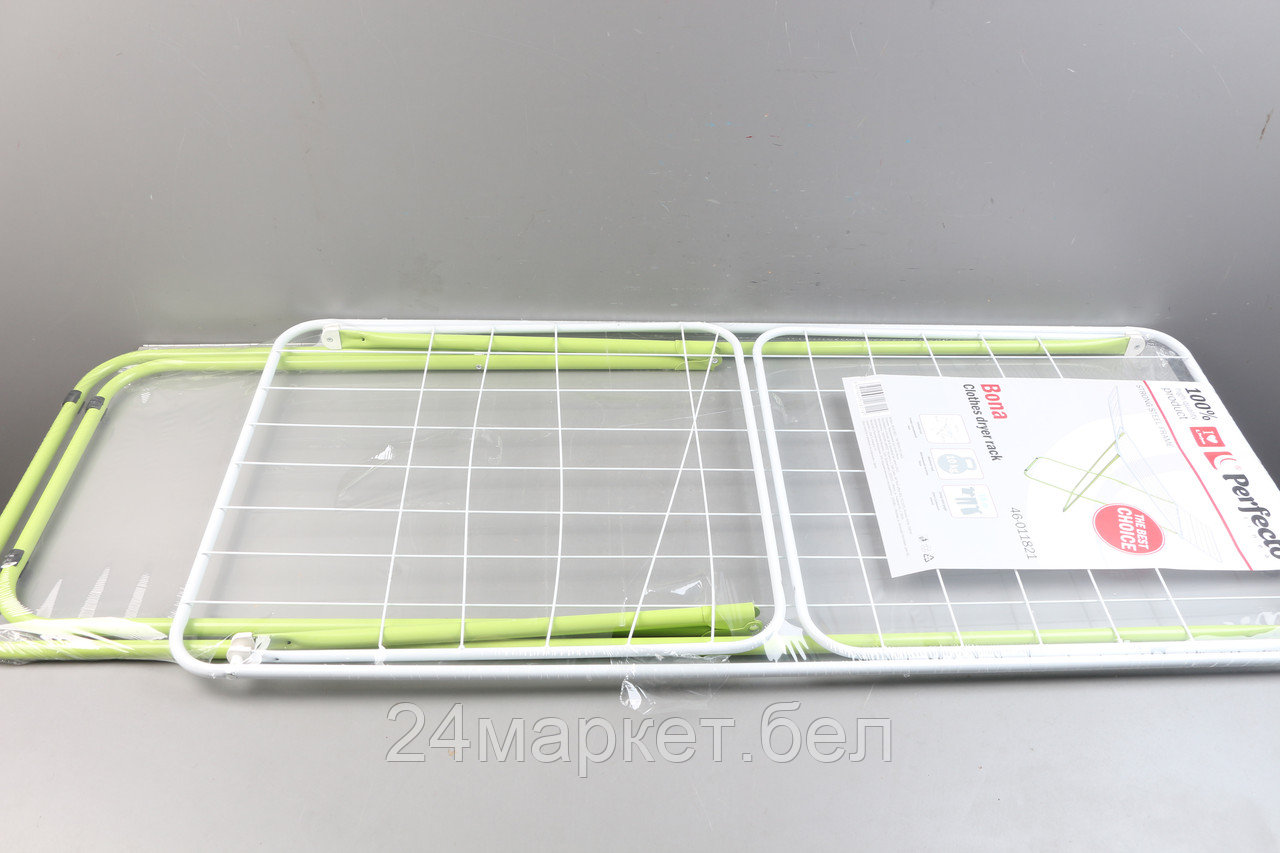 Сушилка для белья напольная, 18м, серия Bona, бело-зеленая, PERFECTO LINEA уцененный (0011228800)