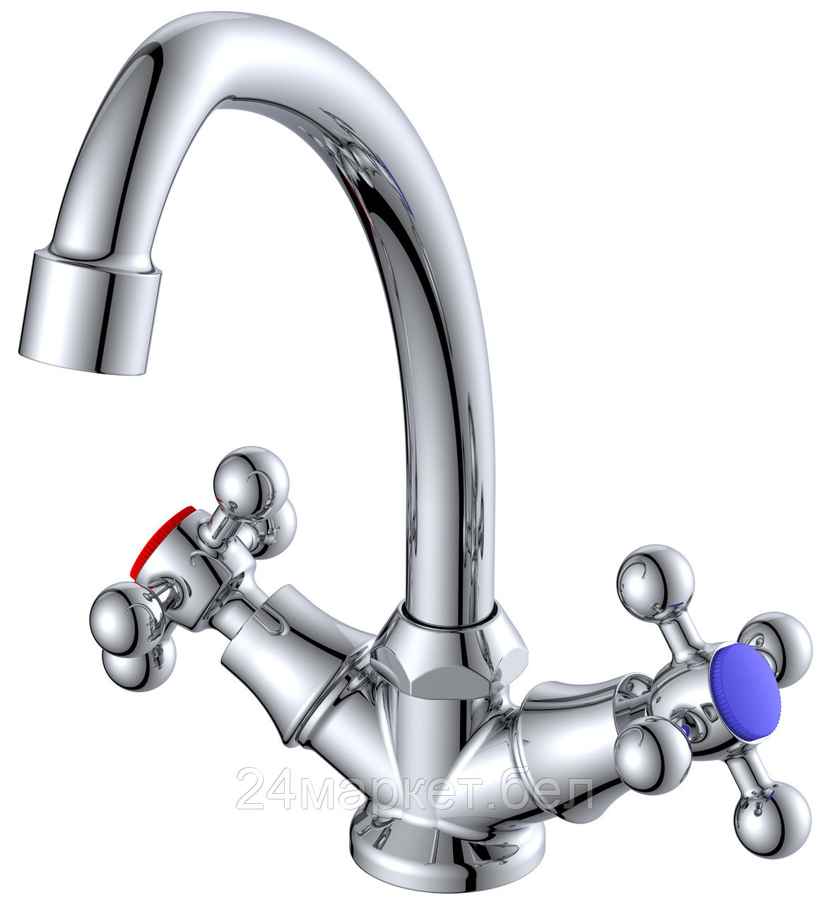 Смеситель для кухни вентильный (тип I), серия 500 ECONOCE (J-излив, длина 118 мм, высота 171 мм, поворотный) EC0503