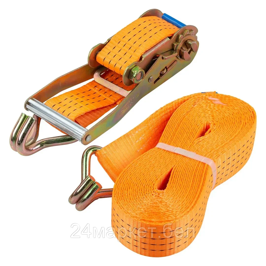 Ремень для крепления грузов 5т с храповым механизмом 10м Rock FORCE RF-R5000-10