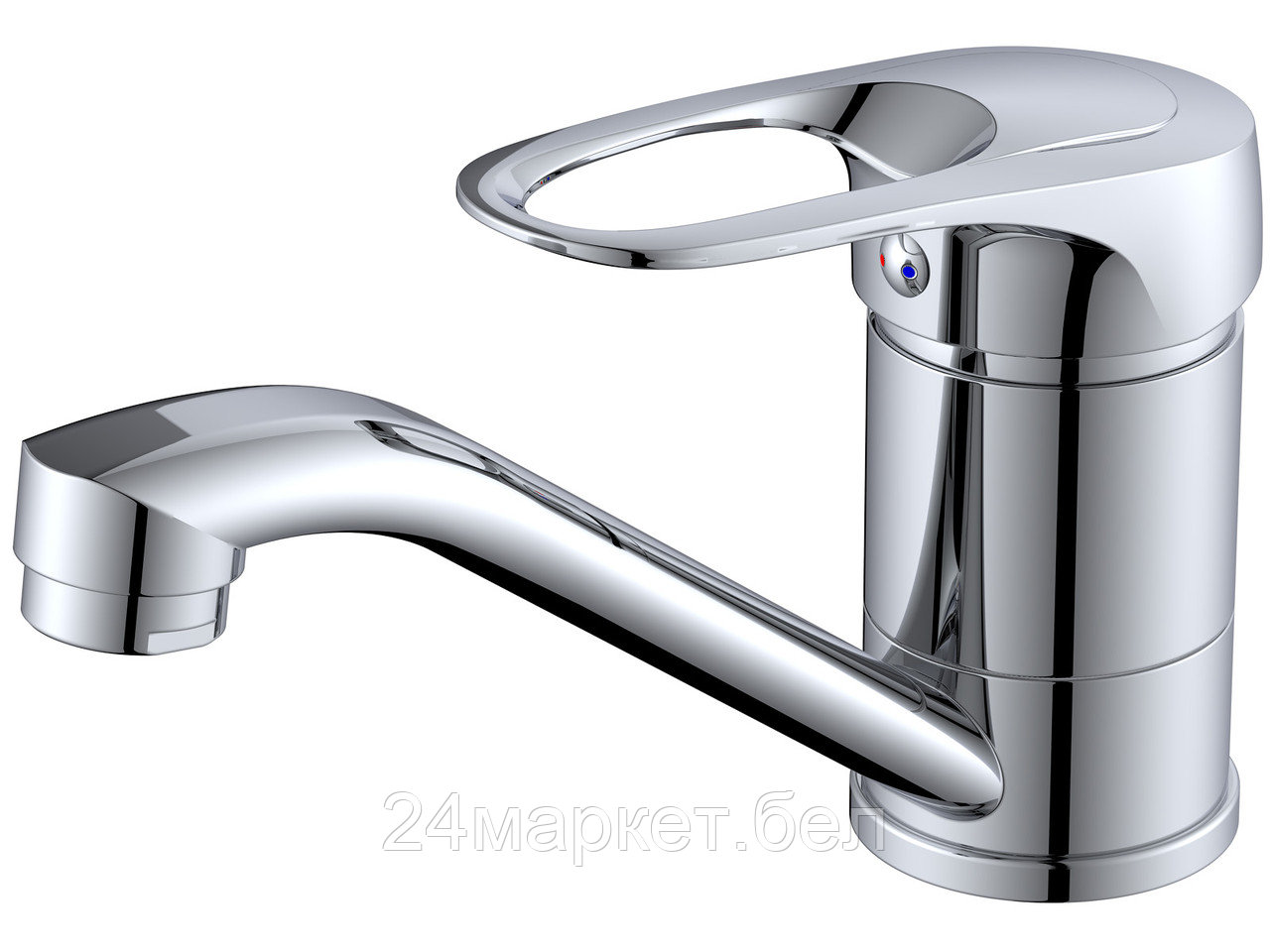 Смеситель для кухни D35, серия 660 ECONOCE (Длинный L-излив, длина 150 мм, высота 104 мм, поворотный) EC0660