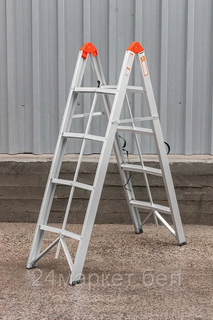 F-TL603-4 Forsage Стремянка складная алюминевая бытовая ( 4 ступени)