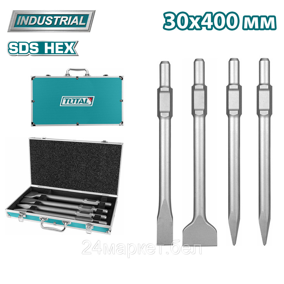Набор зубил Total TAC0304375 (4 шт)