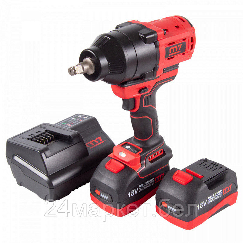 MIGHTY SEVEN DW-402A MIGHTY SEVEN Гайковерт аккумуляторный ударный 1/2", 1700 Нм, кейс, 18 В