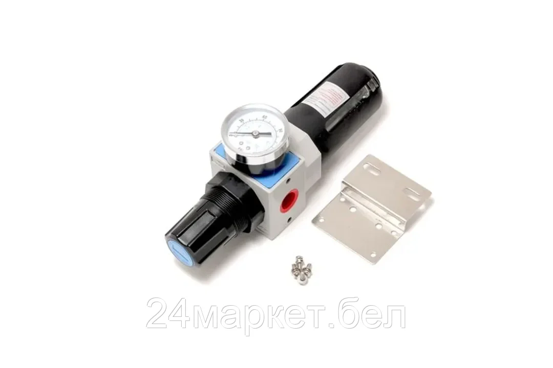 Rock FORCE Фильтр-регулятор с индикатором давления для пневмосистем "Profi" 1/2" (пропускная способность:1300 л/мин,16bar, температура воздуха: 5° до 60°,5мк) Rock FORCE RF-EW4000-04