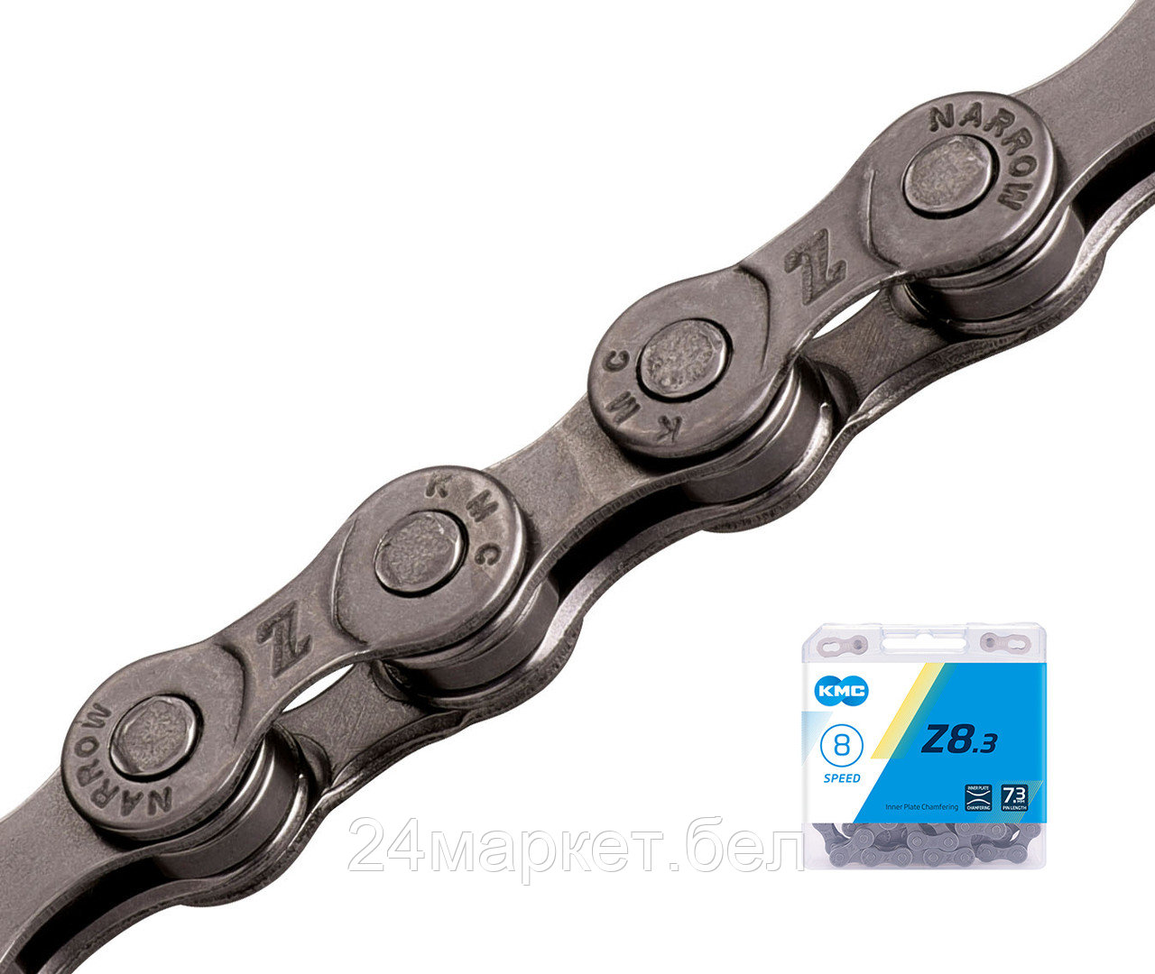 ЦЕПЬ ВЕЛОСИПЕДНАЯ 1/2" x 3/32"  (В БОКСЕ),Z8.3 KMC