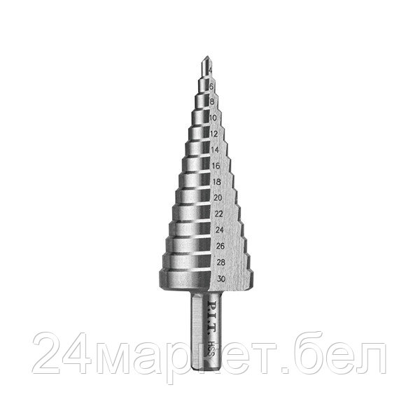 Сверло ступенчатое P.I.T. 4-30мм 14 ступеней (AMED08-0430)
