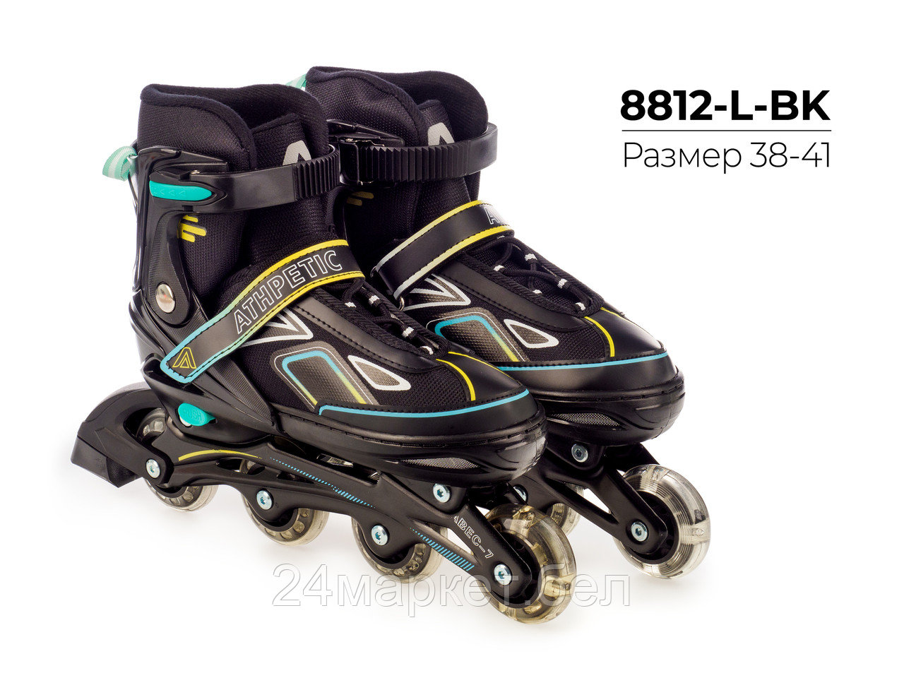 Коньки роликовые, 8812-L-BK Favorit