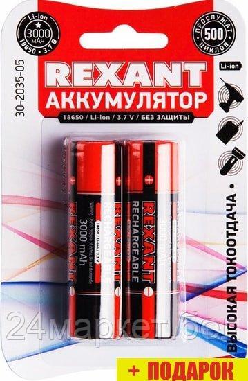 Аккумуляторы Rexant 18650 3000mAh 2шт 30-2035-05