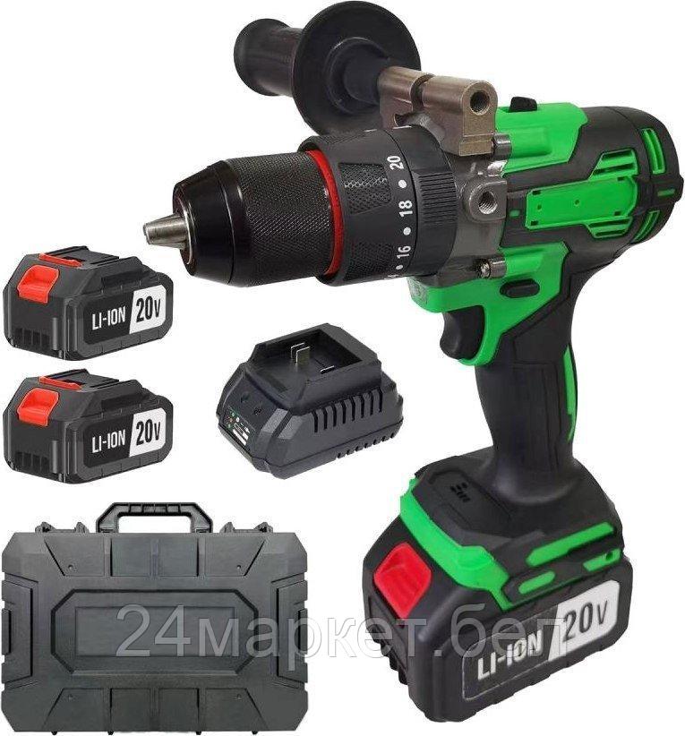 Ударная дрель-шуруповерт Zitrek Greenpower Li-ion Impact 084-1072 (с 2-мя АКБ, кейс)