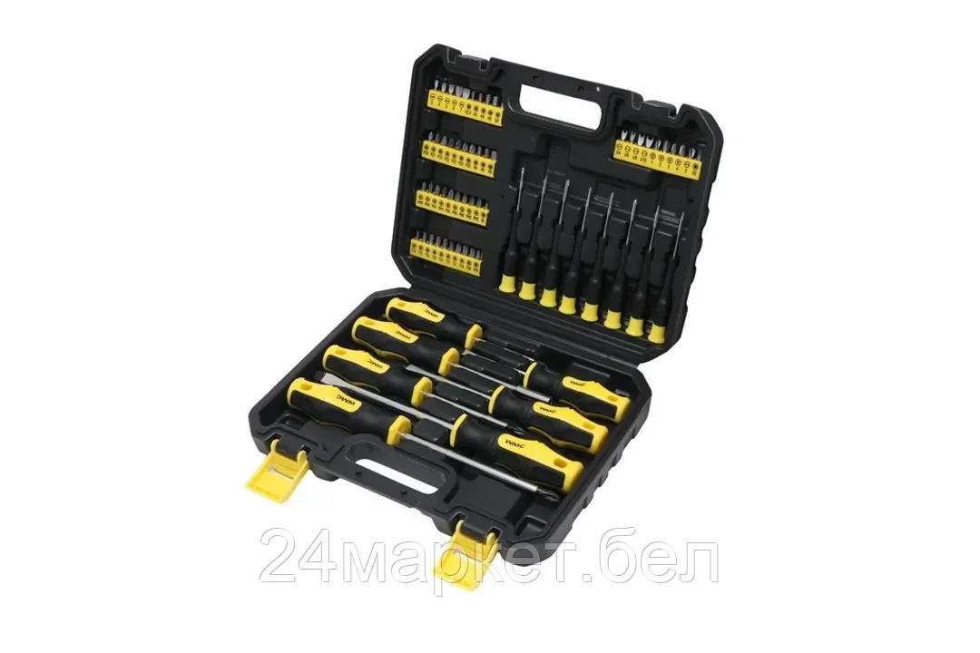 Набор инструментов 65 пр (отвертки,биты с битодержателем, отвертки ювелирные) в кейсе WMC TOOLS 1065