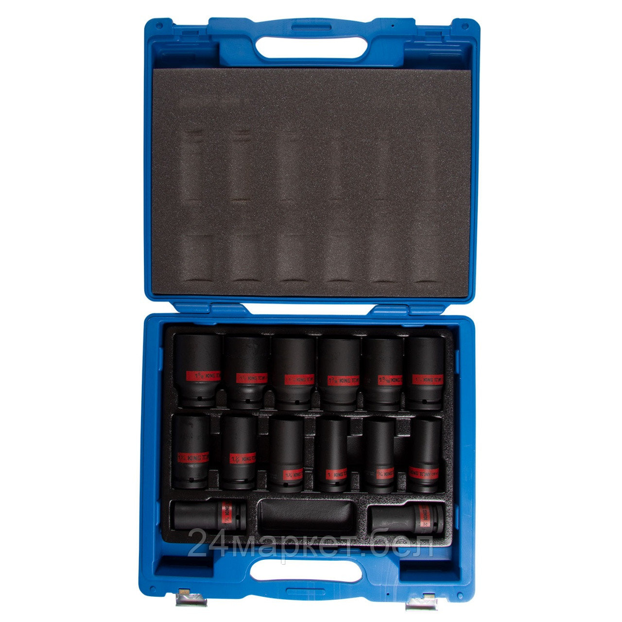 KING TONY 6414SP KING TONY Набор ударных глубоких торцевых головок 3/4", шестигранные, 3/4"-1-5/8" мм, 14 предметов