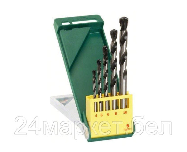 Набор сверл по бет. 5шт 4-10мм