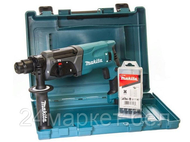 MAKITA Россия Перфоратор MAKITA HR 2470 X15 в чем. (780 Вт, 2.7 Дж, 3 реж., патрон SDS-plus, вес 2.6 кг)