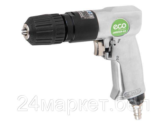 Пневмодрель с реверсом ECO ARD18-11 (Быстрозажим.патрон 3/8''-24 UNF, 140 л/мин, 1800 об/мин, дерево/металл: 20/10 мм,) ARD18-11