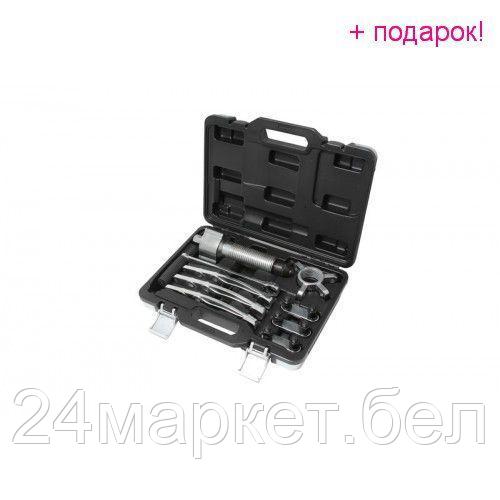 FORSAGE Съемник двух-трехзахватный переставной с редуктором, 5т (Ø захвата: 75-200мм, длина лап - 195мм, ход штока-100мм), в кейсе Forsage F-65914