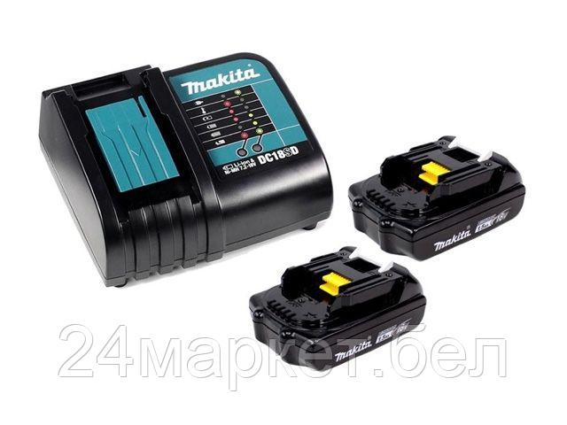 MAKITA Китай Комплект аккумулятор 18.0 В BL1815N 2 шт. + зарядное устройство DC18SD в кейсе (Набор BL1815N 18V 1,5 Ah 2 шт. + DC18SD) (MAKITA)