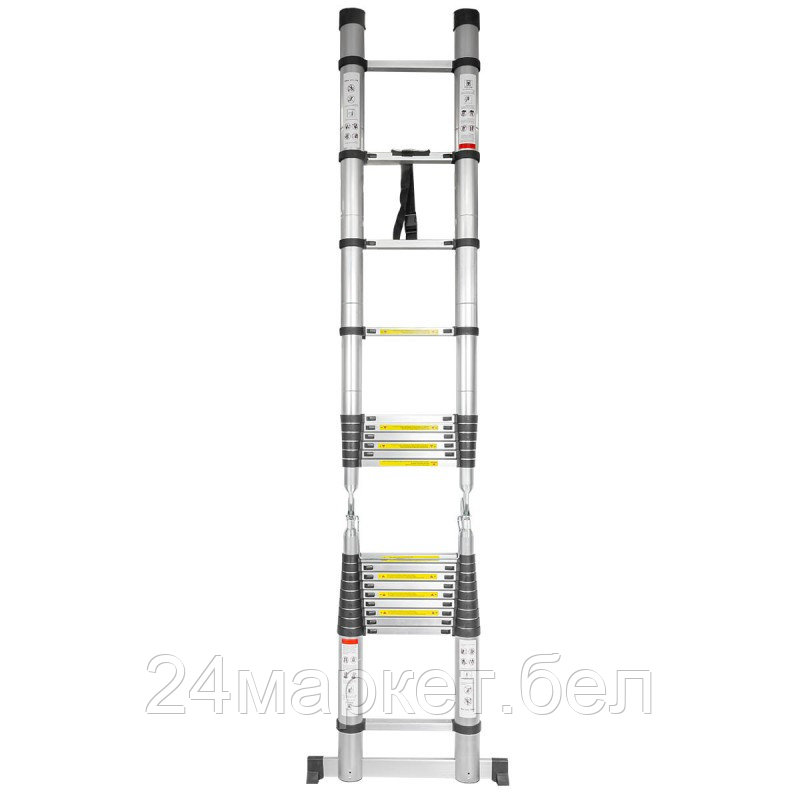 Лестница-стремянка телескопическая алюм. бытовая 3.1+3.1м (10+10 ступ.) Forsage F-UP310-M