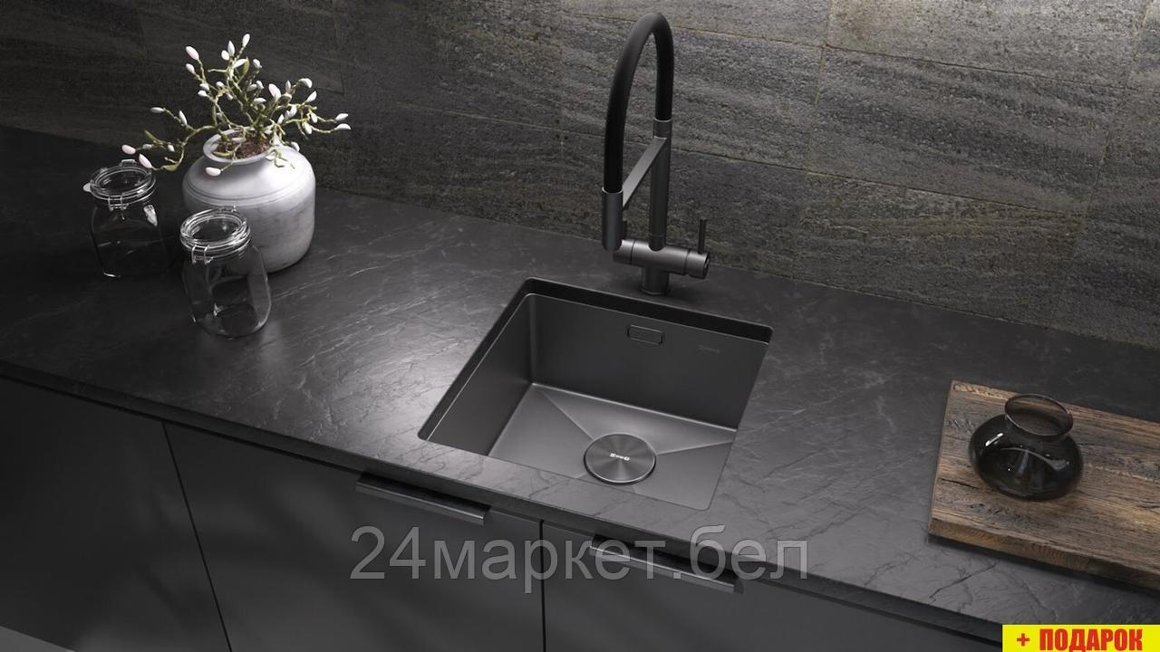 Кухонная мойка ZorG Zerox 44 U / IF Zurinox PVD Gunblack
