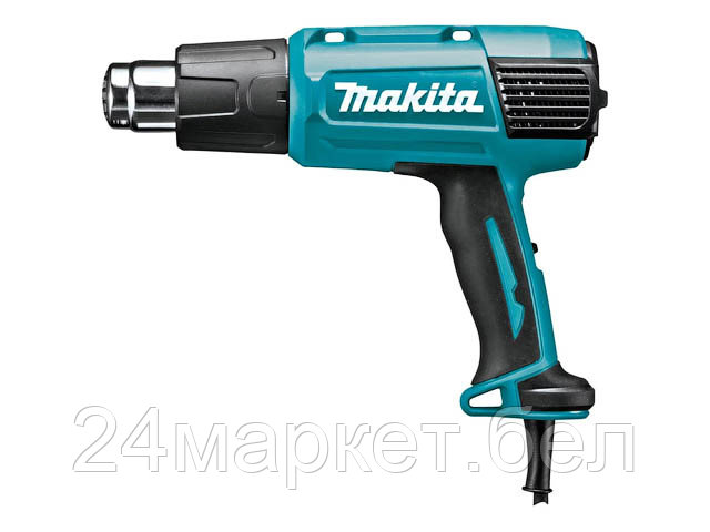 MAKITA Китай Термовоздуходувка MAKITA HG 6031 VK в чем. + набор сопл (1800 Вт, 2 скор., 50-600 °С, ступенч. рег.)