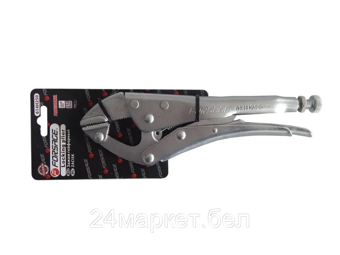 FORSAGE Зажим гейферный с "плавающей нижней губкой" 10"-250мм Forsage F-614H250