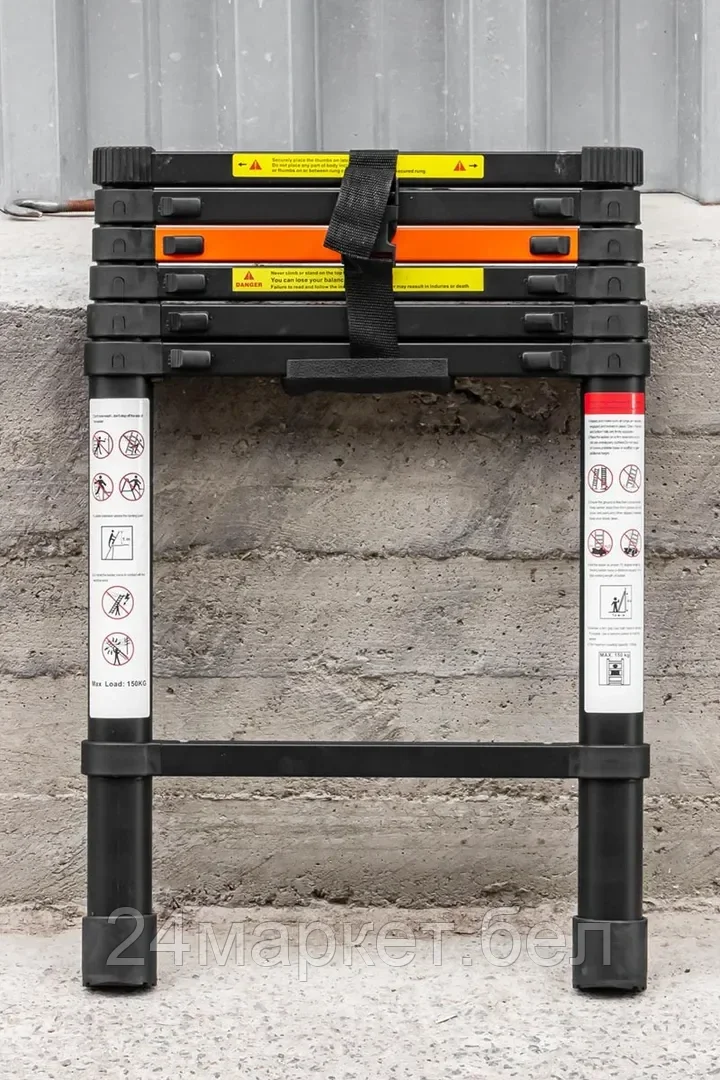 Лестница телескопическая алюм. бытовая 2.0м (7 ступ.) Rock FORCE RF-UP200