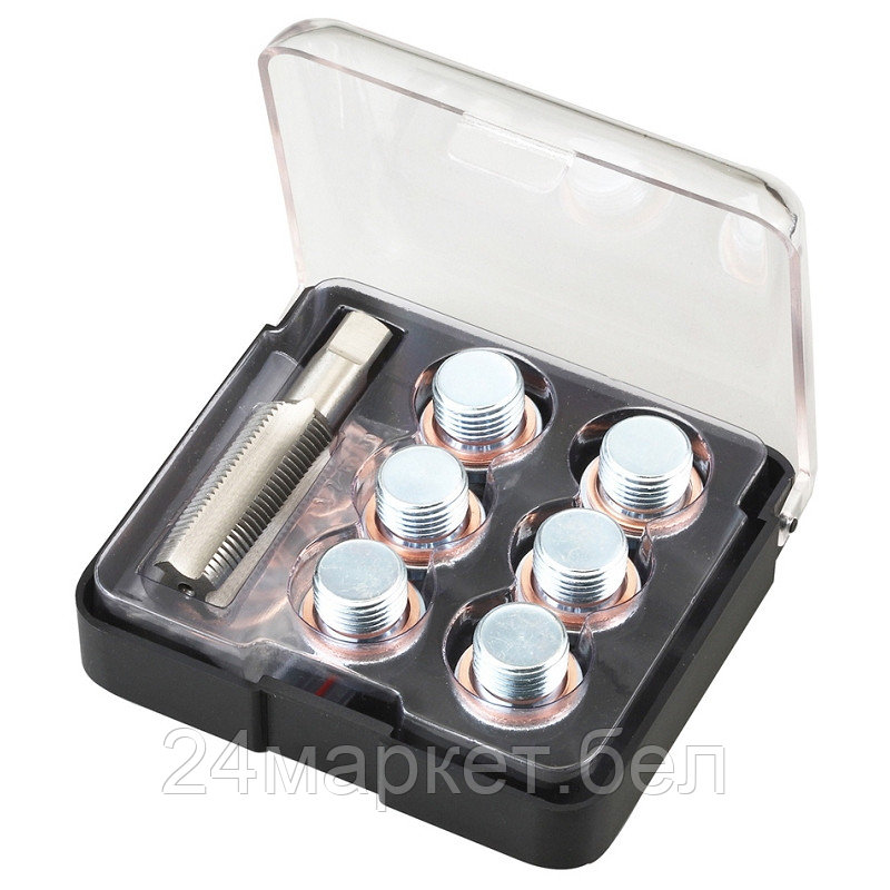 МАСТАК 103-47017C МАСТАК Набор для ремонта масляных пробок М17х1,5, кейс, 19 предметов