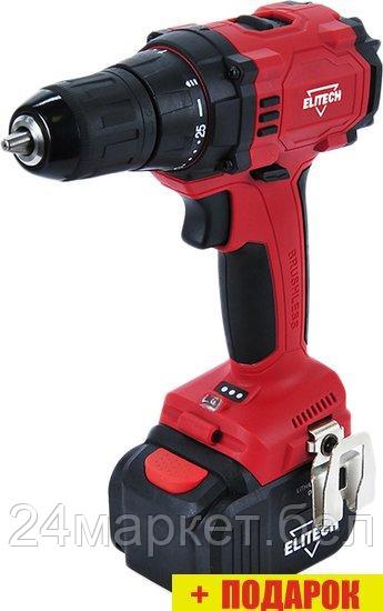 Дрель-шуруповерт ELITECH ДА 12БЛ2 (с 2-мя АКБ 4 Ач, кейс)
