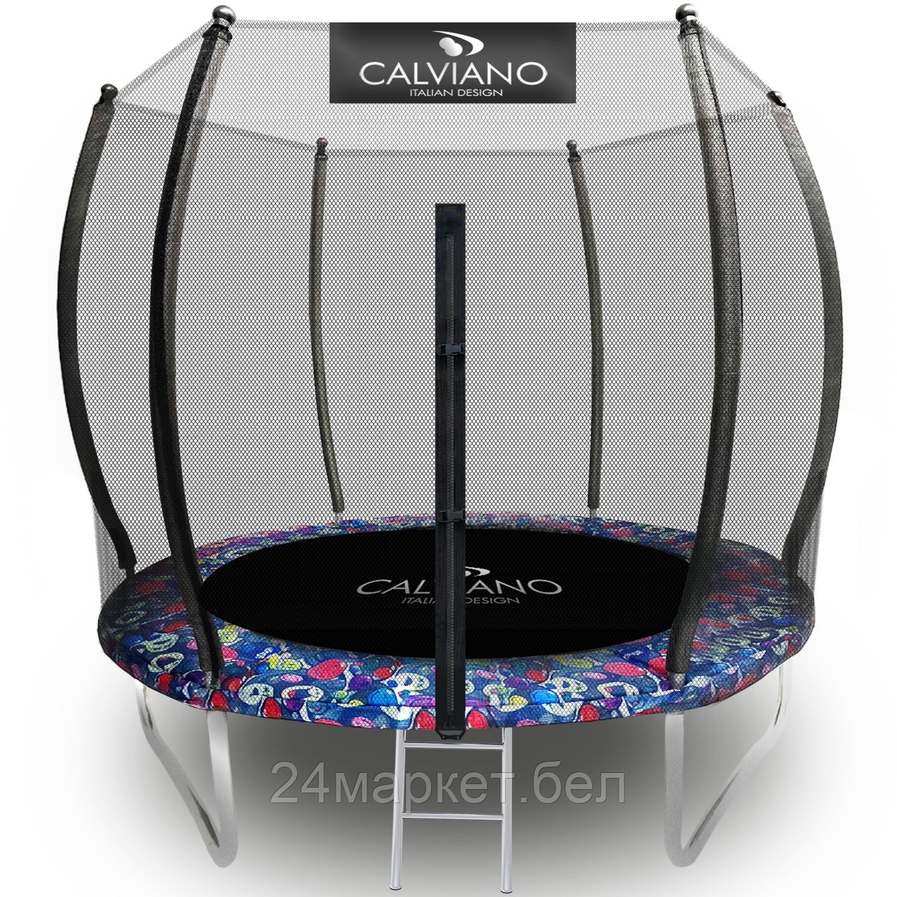 Батут Calviano Outside Master Smile 312 см - 10ft (внешняя сетка, с лестницей)