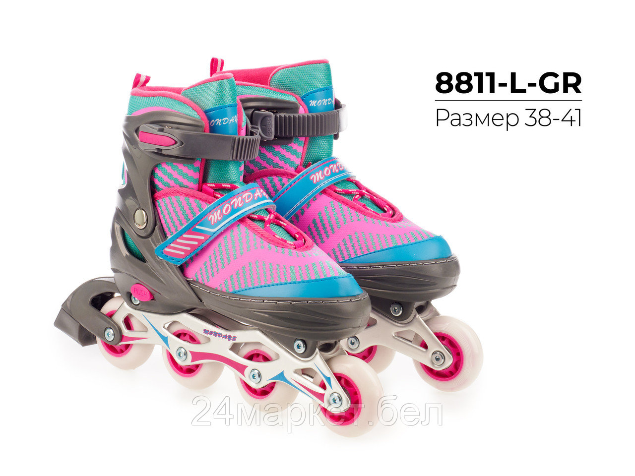 Коньки роликовые, 8811-L-GR Favorit