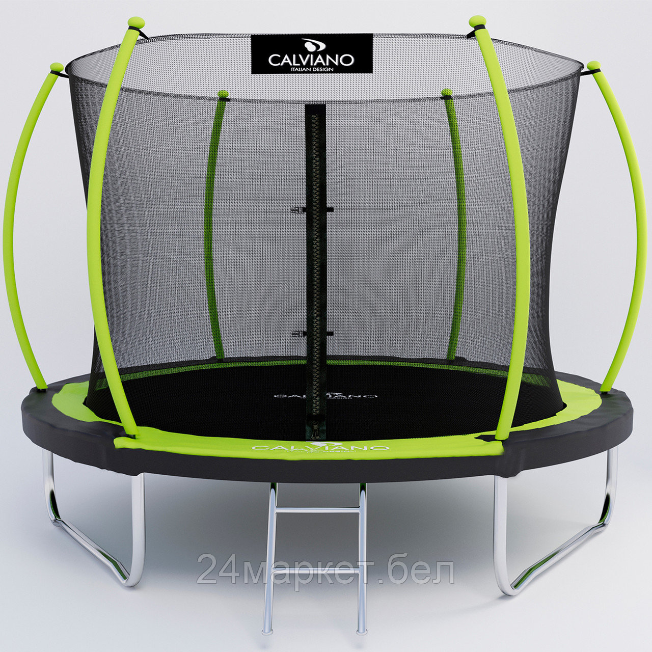 Батут Calviano Inside Master Green 312 см - 10ft (внутренняя сетка, с лестницей)