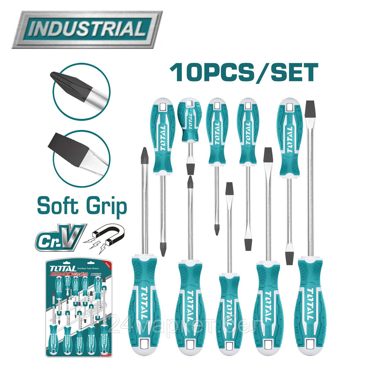 Набор отверток Total THT250610 (10 предметов)
