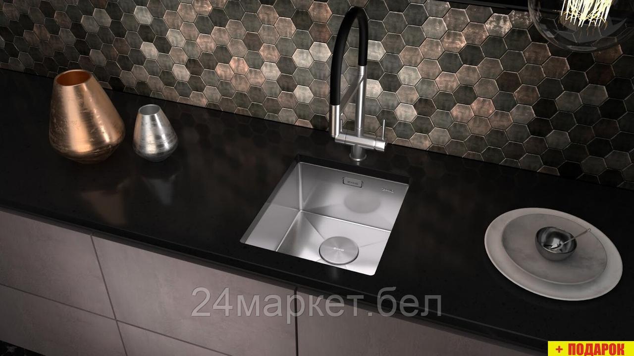 Кухонная мойка ZorG Zerox 38 U / IF Steel