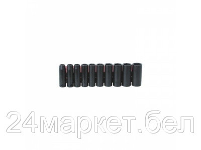 Sumake 637000 Набор ударных головок SIS-4401  1/2"  (10шт.)  CR-VA удл.