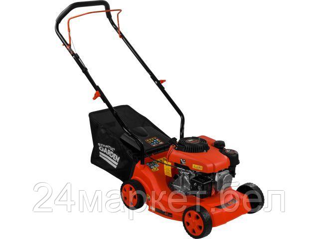 Газонокосилка бензиновая STARTUL GARDEN 40 (3.5 л.с., шир. 40 см, ручной привод, пластик. корпус, травосборник 40 л) SG1005