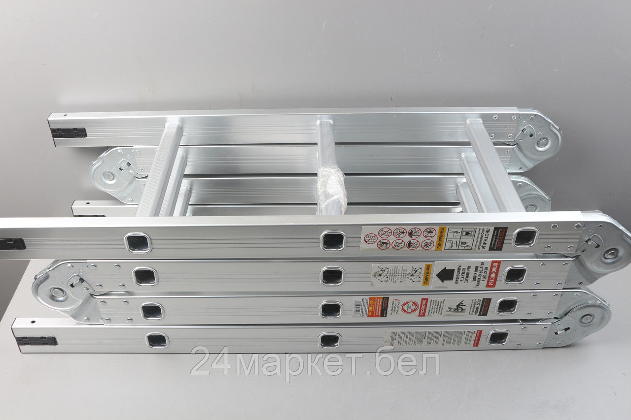 Лестница алюм. многофункц. 4х3 ступ. (стрем.-175см, лестн.-360см) 10,5кг STARTUL (ST9732-03) уцене