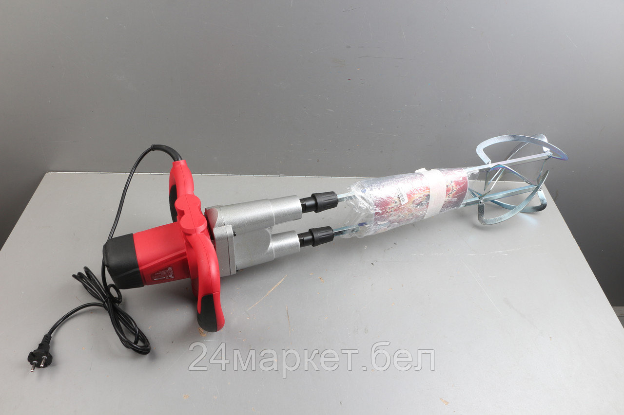 Миксер строительный WORTEX MX 1416-1 D в кор. 1600 Вт, 2 скор., HEX 13, рег.об. + насадка уцененны