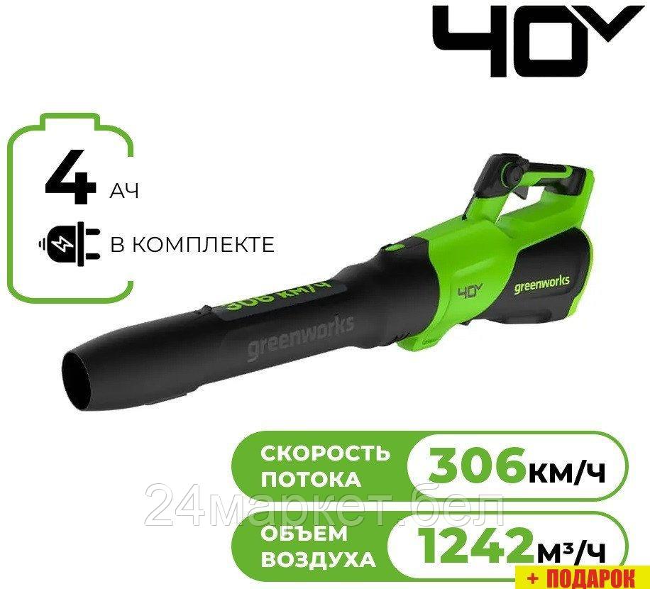 Ручная воздуходувка Greenworks GD40BG3 2408207UB (с 1-им АКБ)