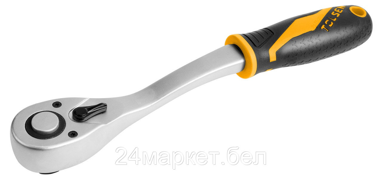 TOLSEN TT16119 TOLSEN Трещотка "GRIPro", 3/8", 202 мм, 72 зубца, флажковая с кнопкой, TT16119