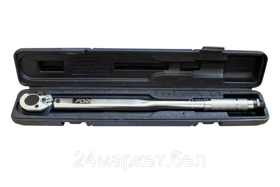 Ключ динамометрический щелчкового типа "Profi" 28-210Нм 1/2'',в пластиковом футляре (Taiwan) Forsage F-1203