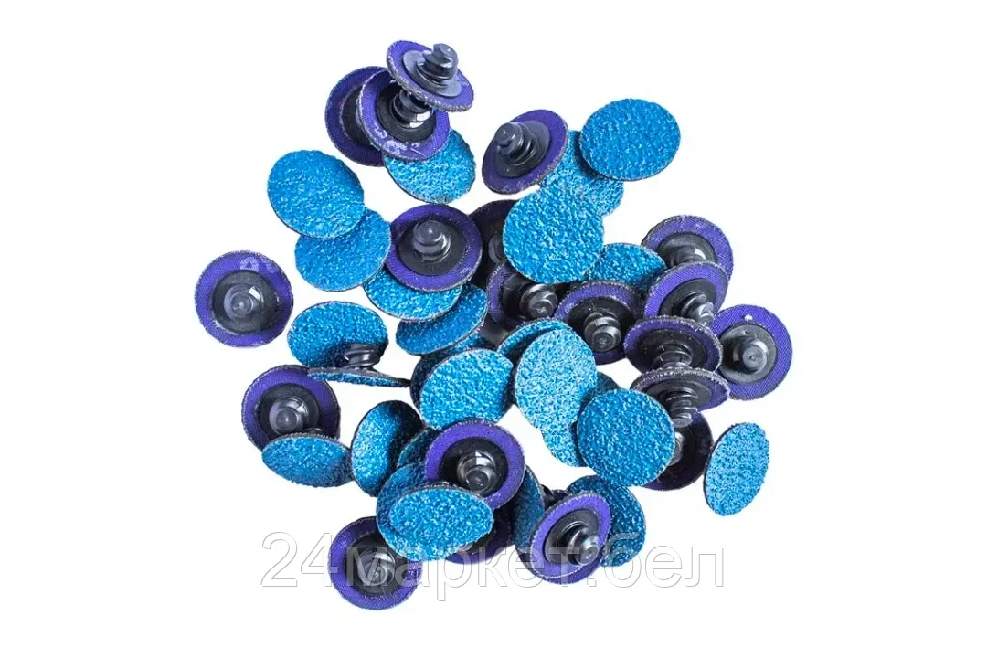 Круг абразивный шлифовальный 25мм (№40,синий)(к-т 50шт) Rock FORCE RF-BD140Z