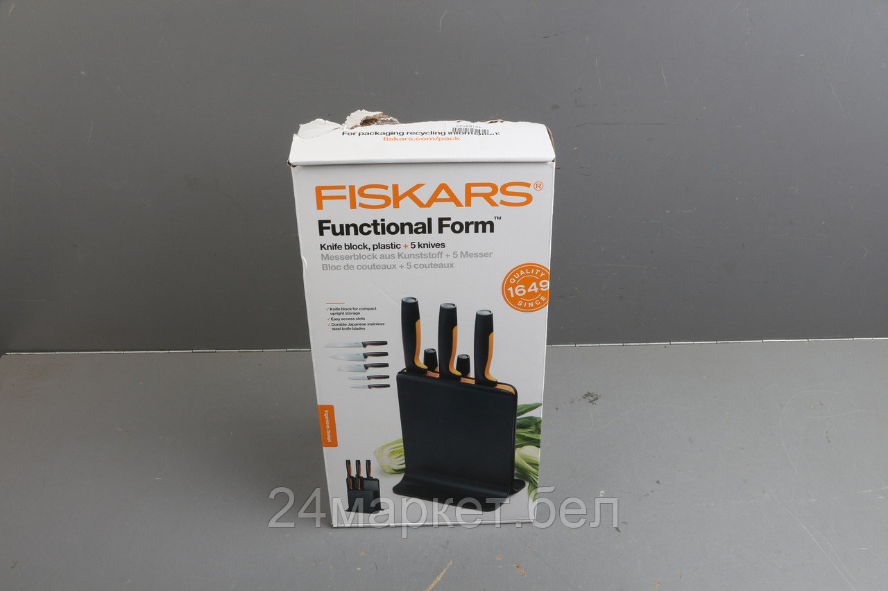 Набор ножей 5 шт пластиковый блок FF Fiskars уцененный (0522940099)