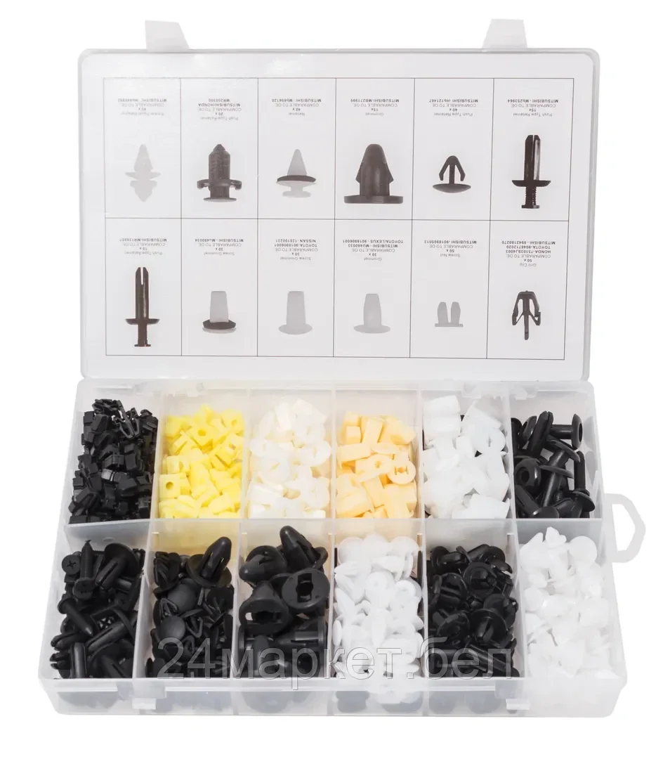 FORSAGE Набор клипс 370пр. (MITSUBSHI), пластиковом органайзере Forsage F-01Z0228